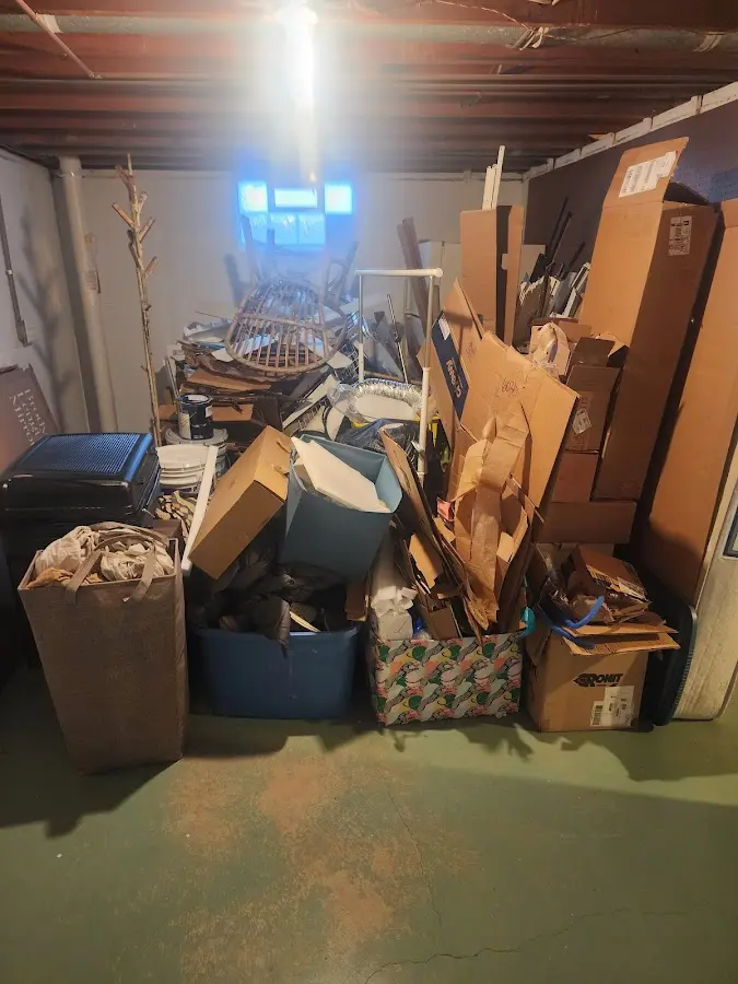 Roll-off dumpster container at job site for Roll Off Dumpster Rental in Chadds Ford